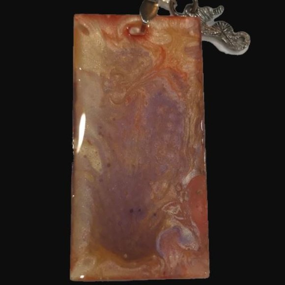 NWOT Wearable Art Resin Pendant, Resin Art - Picture 4 of 16